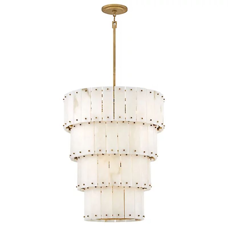 Alabaster Rancho 4-Tier Round Chandelier-Momo Lighting