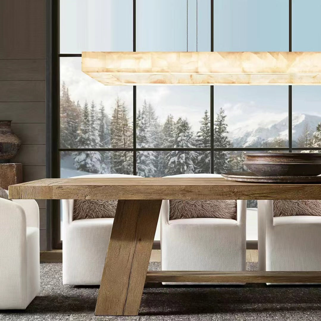 Alabaster Rivage Rectangle Chandelier 72"-Momo Lighting