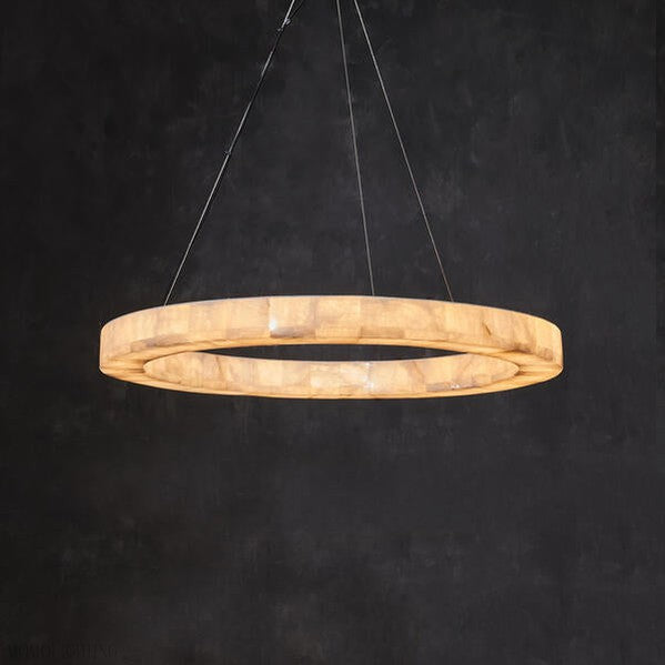 Alabaster Rivage Round Chandelier 31"-Momo Lighting