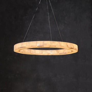 Alabaster Rivage Round Chandelier 31"-Momo Lighting