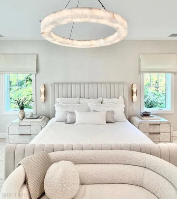 Alabaster Rivage Round Chandelier 40"-Momo Lighting