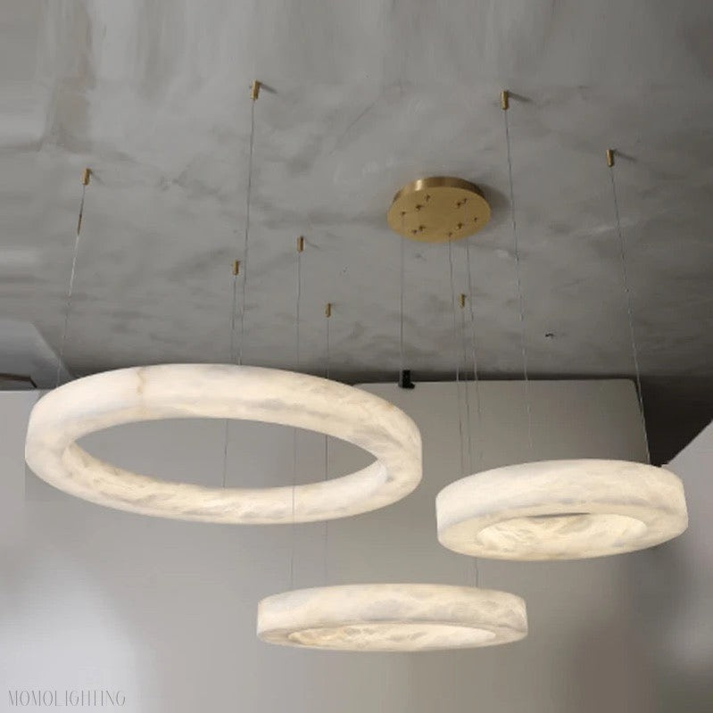 Alabaster Rivage Round Chandelier 60"-Momo Lighting