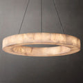 Alabaster Riven Round Chandelier 31