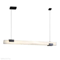 Alabaster Square Pillar Dining Chandelier-Momo Lighting