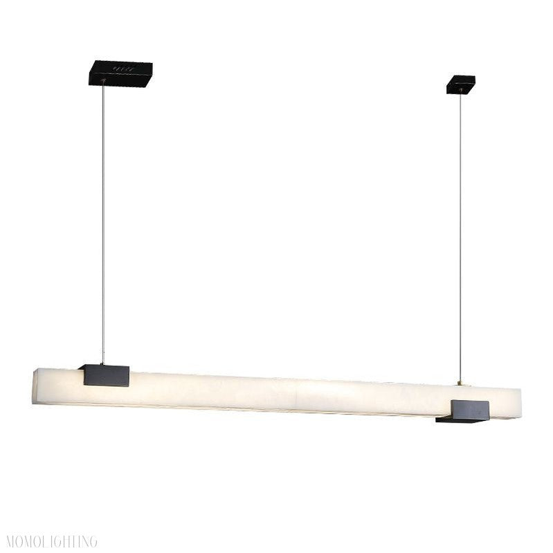 Alabaster Square Pillar Dining Chandelier-Momo Lighting