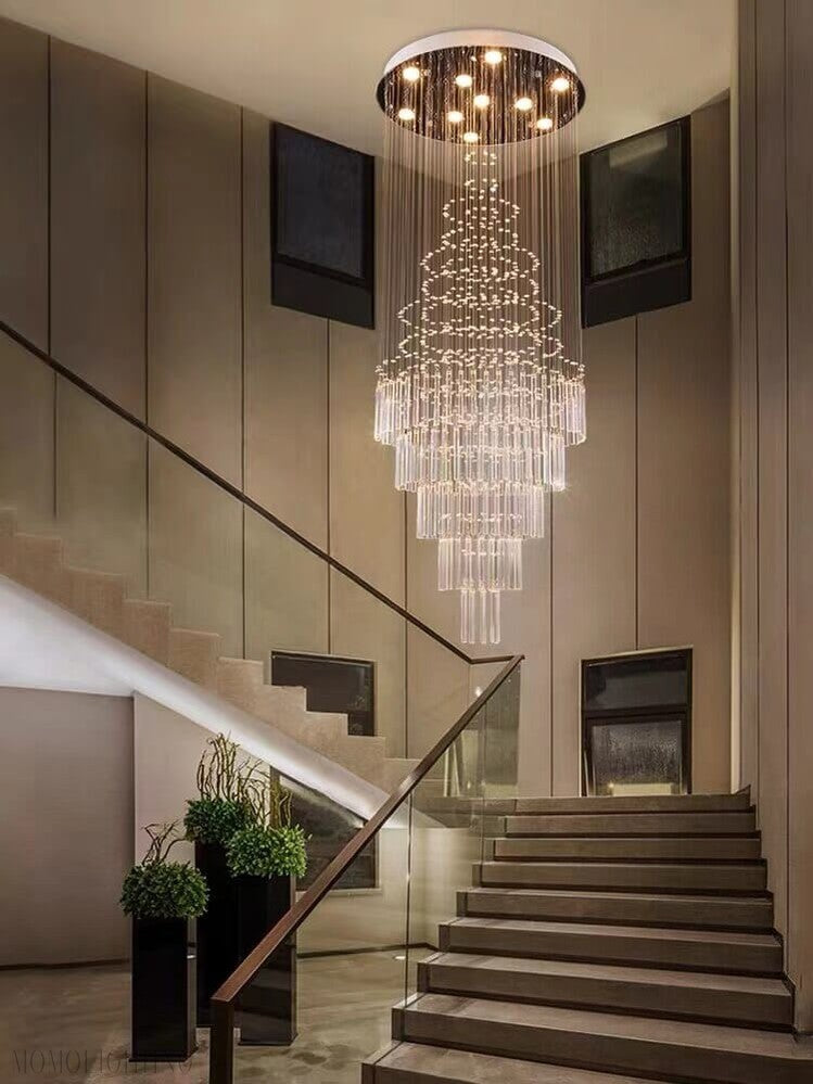 Albert Crystal Foyer & Staircase Chandelier 23" 31" 39" 47" D-Momo Lighting
