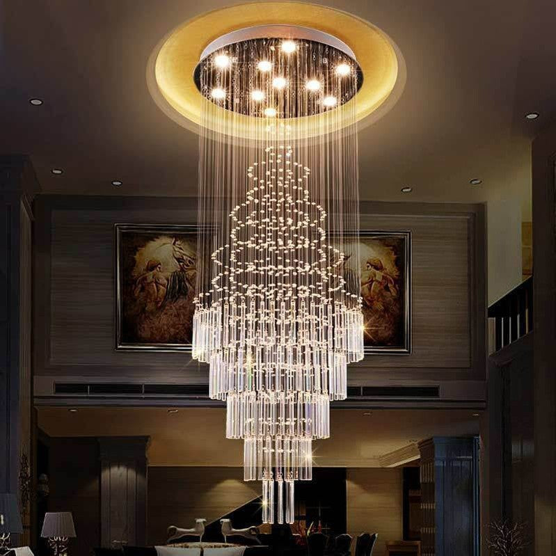 Albert Crystal Foyer & Staircase Chandelier 23" 31" 39" 47" D-Momo Lighting