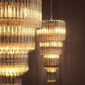 Alpina Modern Glass Chandelier - [Nickel]-Momo Lighting