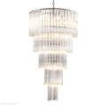 Alpina Modern Glass Chandelier - [Nickel]-Momo Lighting