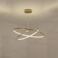 Amina Gold Multi Rings Chandelier for Lobby Villa