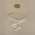 Amina Gold Multi Rings Chandelier for Lobby Villa