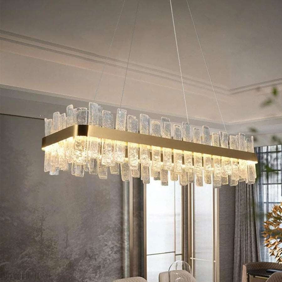 Andrea Rectangular Crystal Chandelier-Momo Lighting