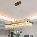 Andrea Rectangular Crystal Chandelier-Momo Lighting