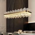 Andrea Rectangular Crystal Chandelier-Momo Lighting
