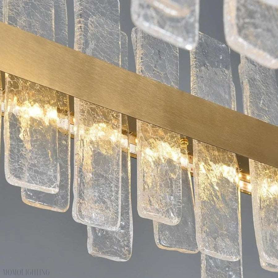 Andrea Rectangular Crystal Chandelier-Momo Lighting