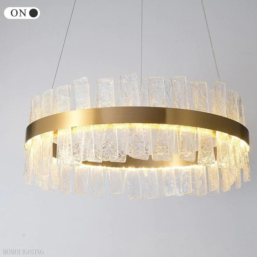 Andrea Round Crystal Chandelier-Momo Lighting
