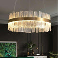 Andrea Round Crystal Chandelier-Momo Lighting