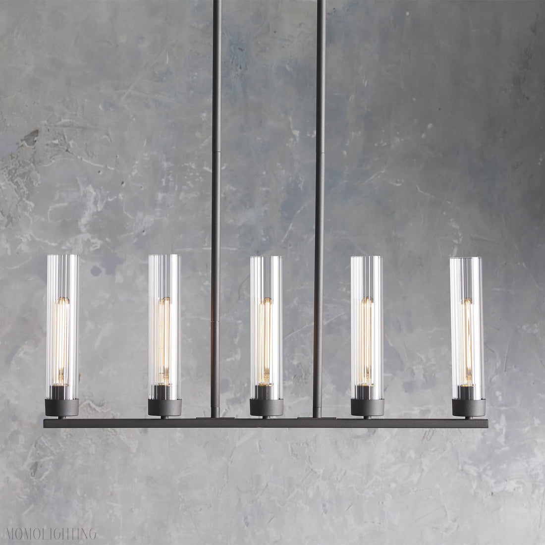 Andreas Glass Linear Chandelier Lighting