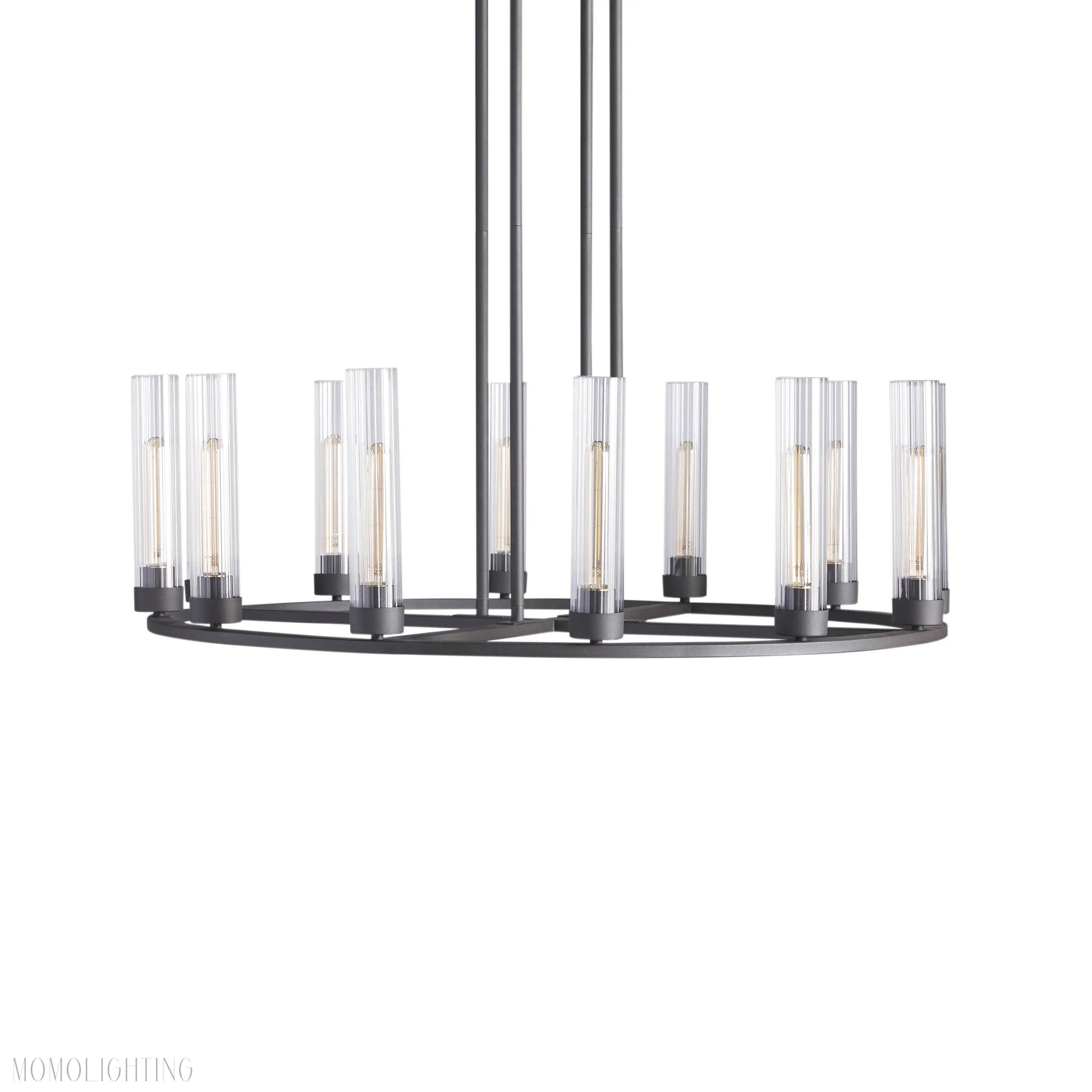 Andreas Round Glass Chandelier 30"W 40"W-Momo Lighting