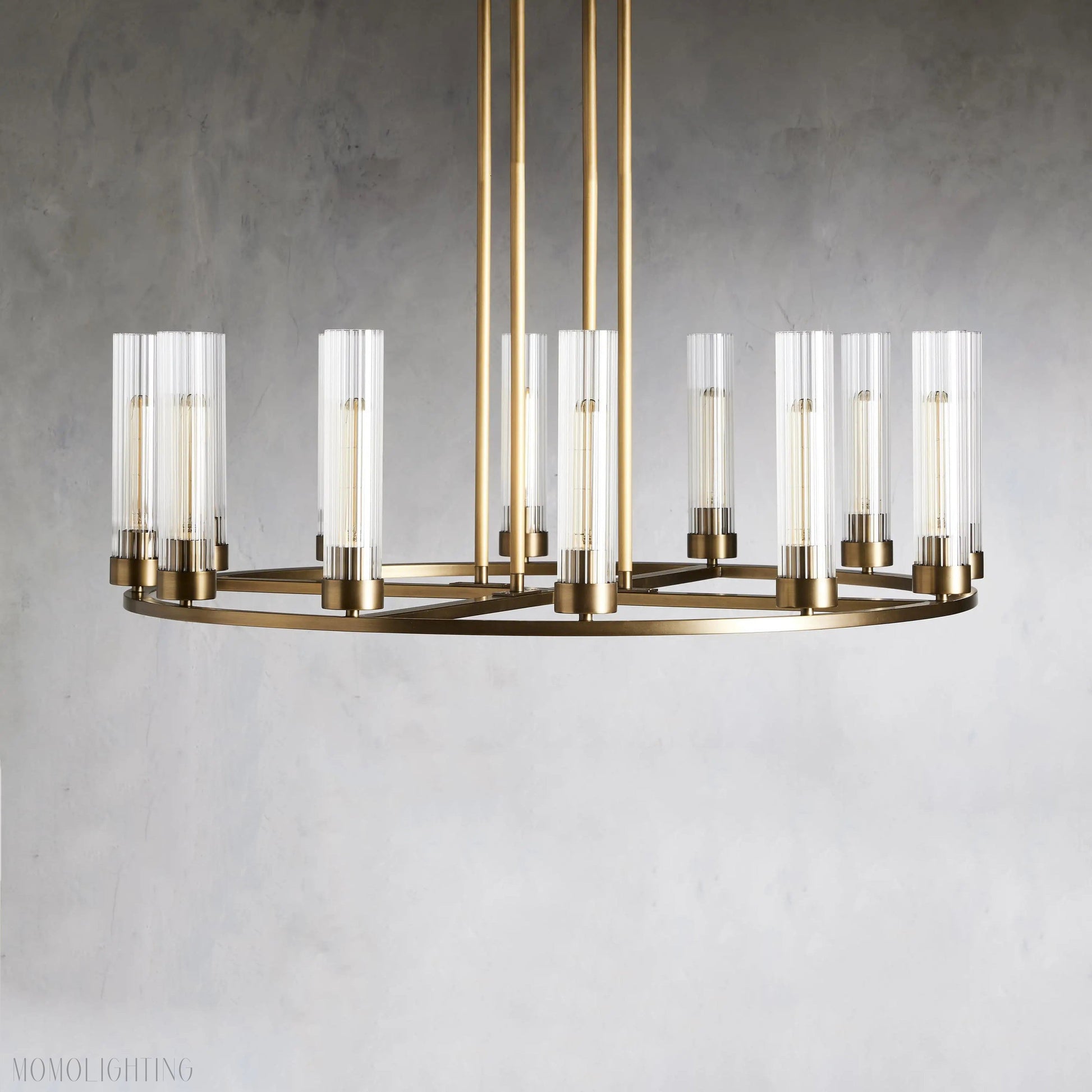 Andreas Round Glass Chandelier 30"W 40"W-Momo Lighting