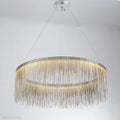Angelina Aluminum Chain Tassel Round Chandelier-Momo Lighting
