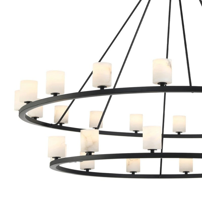Aragon 30 Light Chandelier Alabaster-Momo Lighting