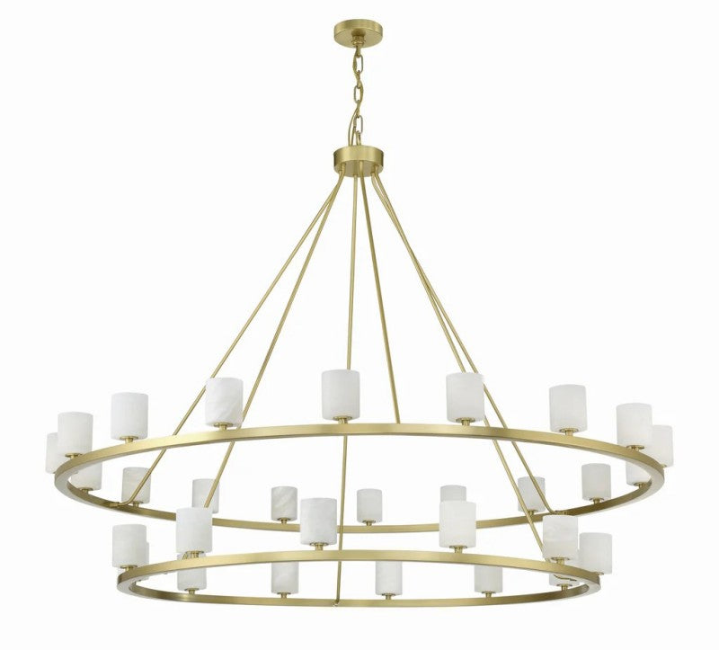 Aragon 30 Light Chandelier Alabaster-Momo Lighting