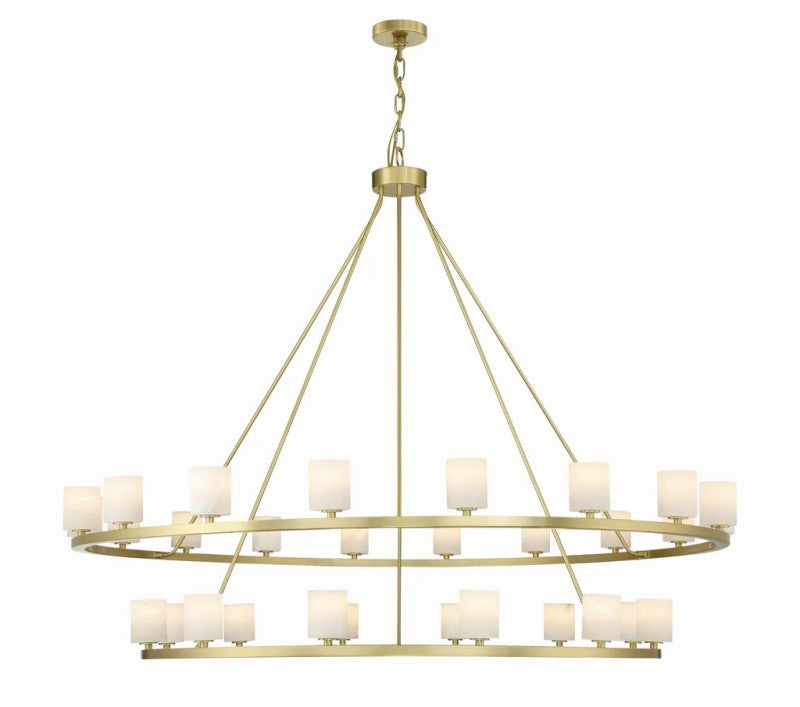 Aragon 30 Light Chandelier Alabaster-Momo Lighting