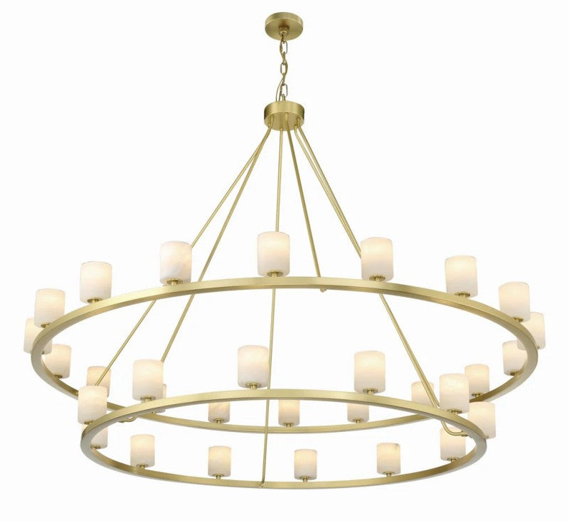 Aragon 30 Light Chandelier Alabaster-Momo Lighting