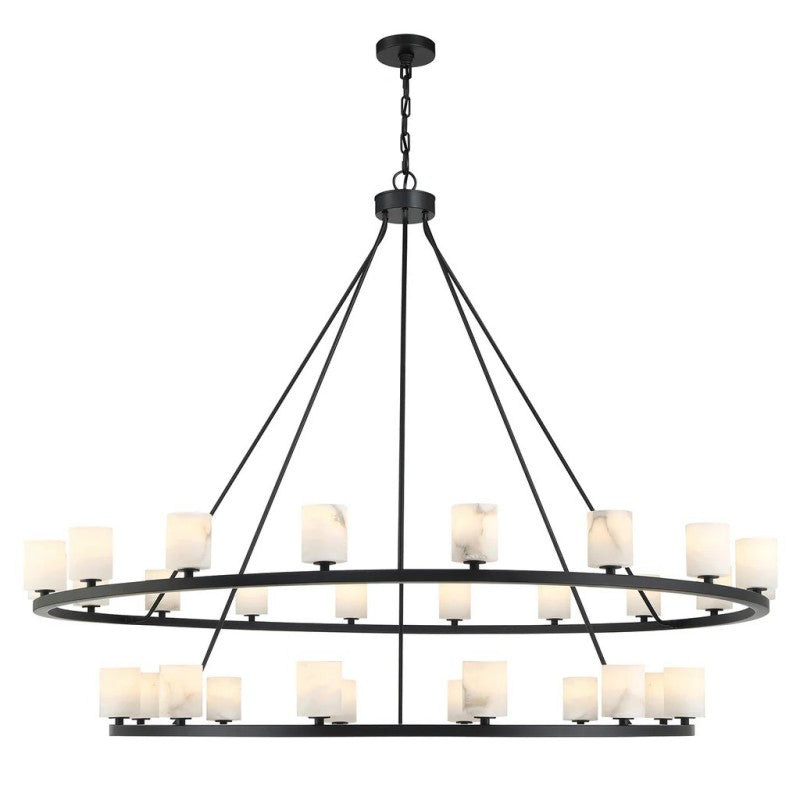 Aragon 30 Light Chandelier Alabaster-Momo Lighting