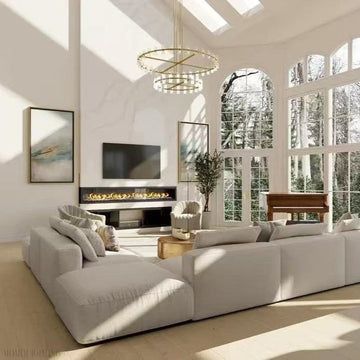 Arcachon Crystal 2-Tier Round Chandelier 60“-Momo Lighting