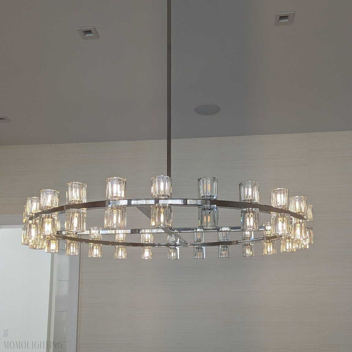 Arcachon Crystal Round Chandelier 36"-Momo Lighting