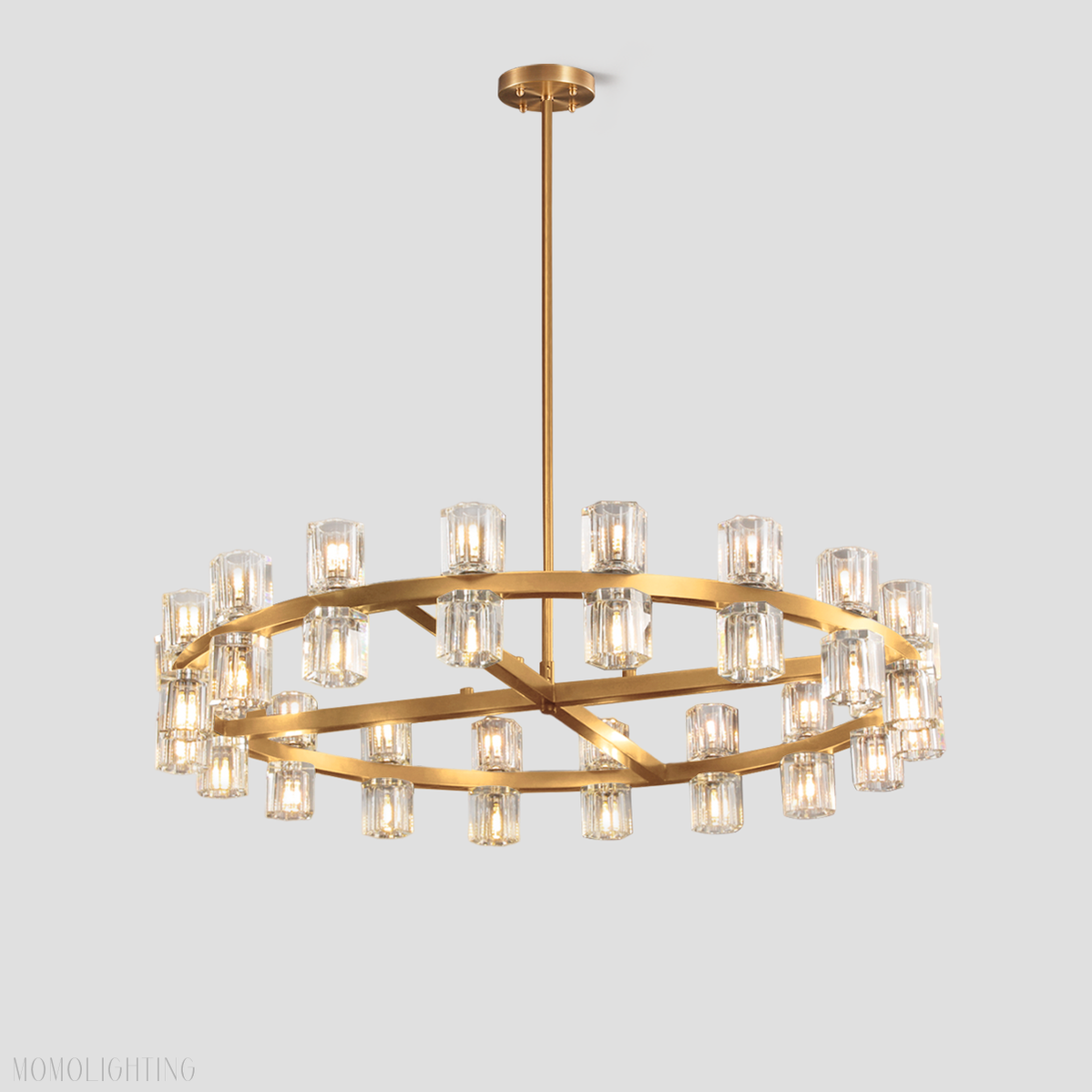Arcachon Crystal Round Chandelier 36"-Momo Lighting