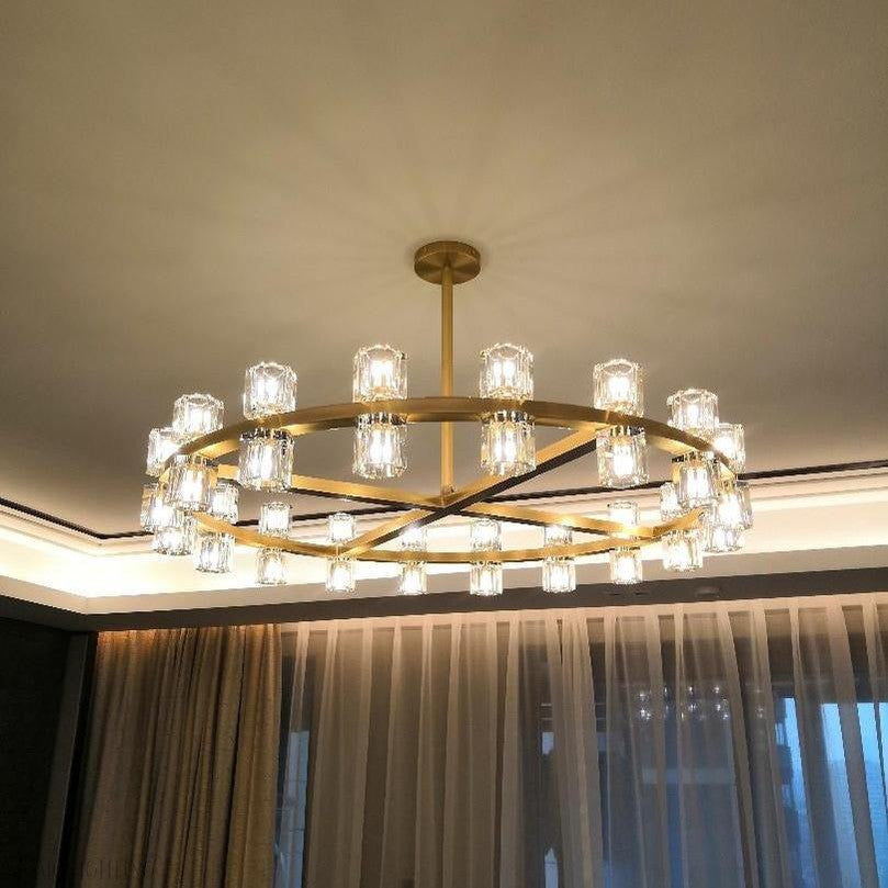 Arcachon Crystal Round Chandelier 36"-Momo Lighting