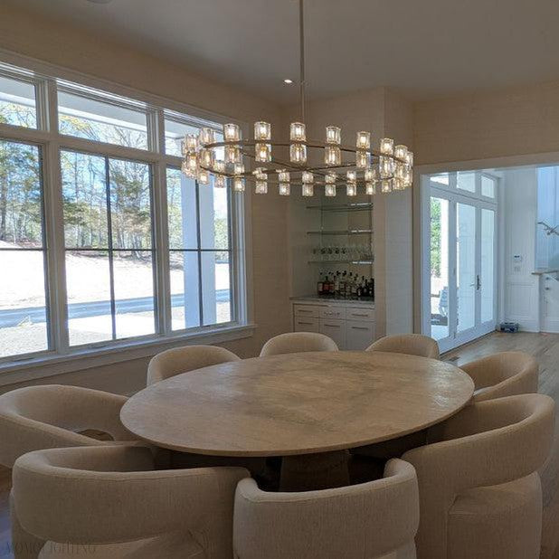 Arcachon Crystal Round Chandelier 36"-Momo Lighting
