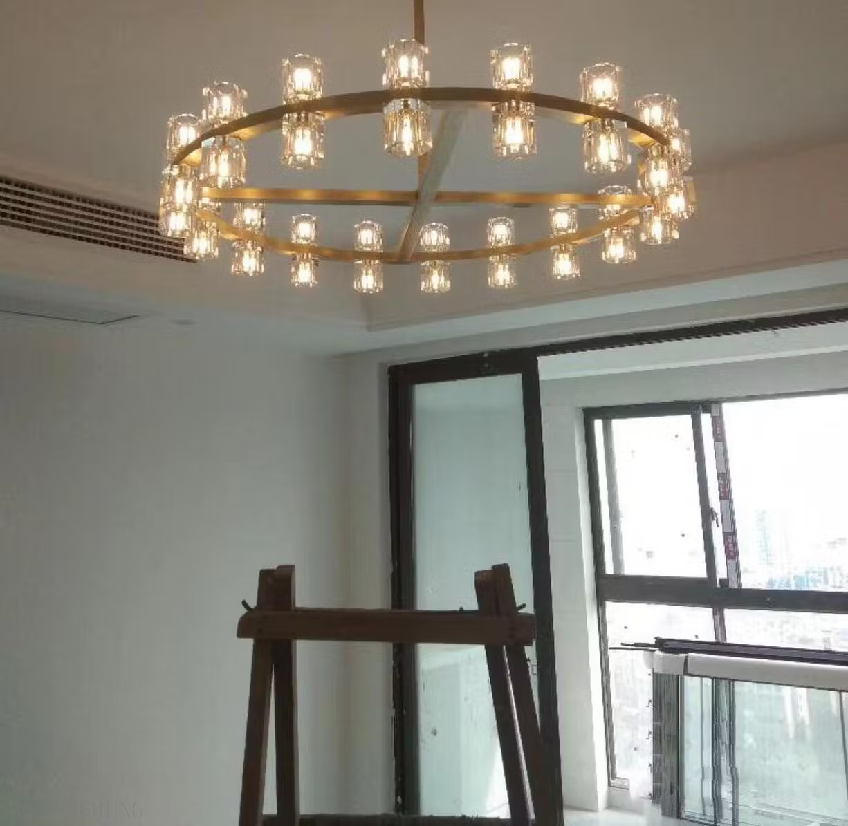 Arcachon Crystal Round Chandelier 48"-Momo Lighting