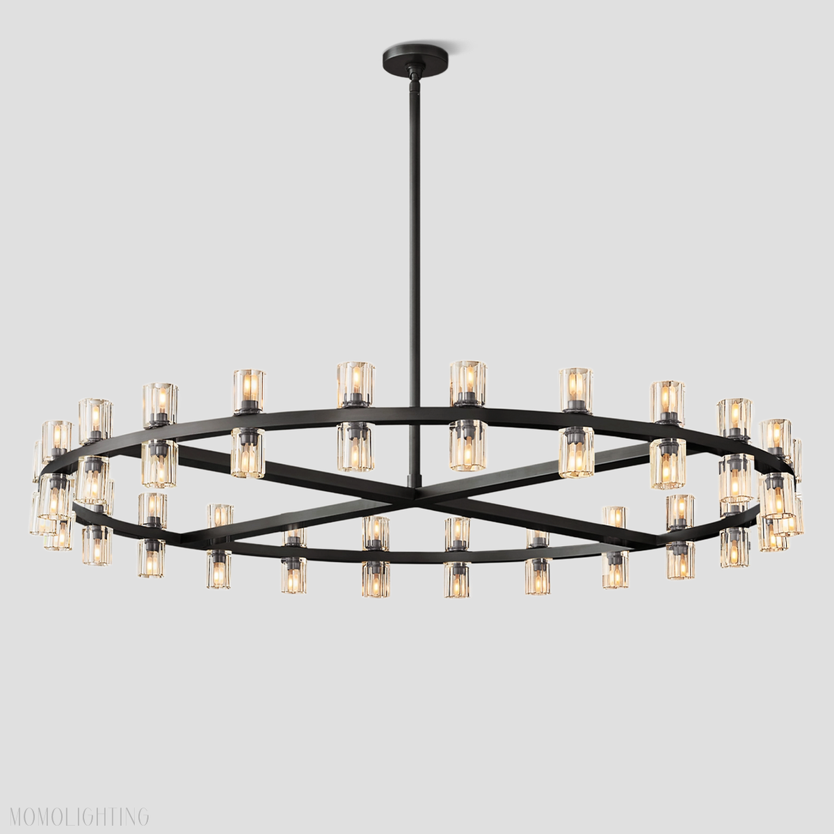 Arcachon Crystal Round Chandelier 60"-Momo Lighting