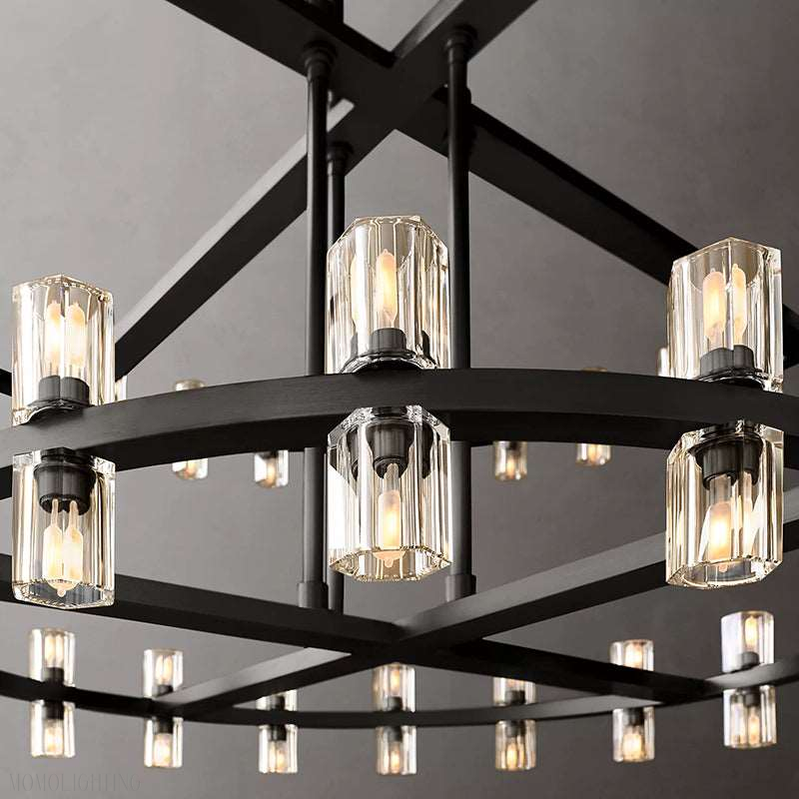 Arcachon Crystal Round Chandelier 60"-Momo Lighting