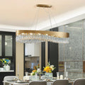 Arian Oval Crystal Chandelier-Momo Lighting