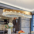 Arian Oval Crystal Chandelier-Momo Lighting
