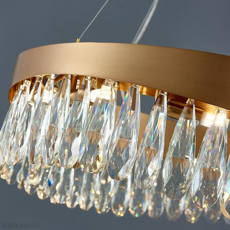 Arian Oval Crystal Chandelier-Momo Lighting