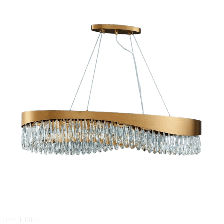 Arian Oval Crystal Chandelier-Momo Lighting
