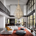 Ariana Somke And Clear Crystal Chandelier-Momo Lighting