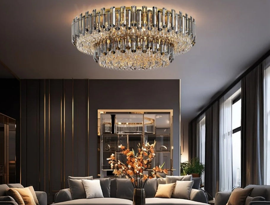 Arina Luxury Round Crystal Chandelier 31"-Momo Lighting