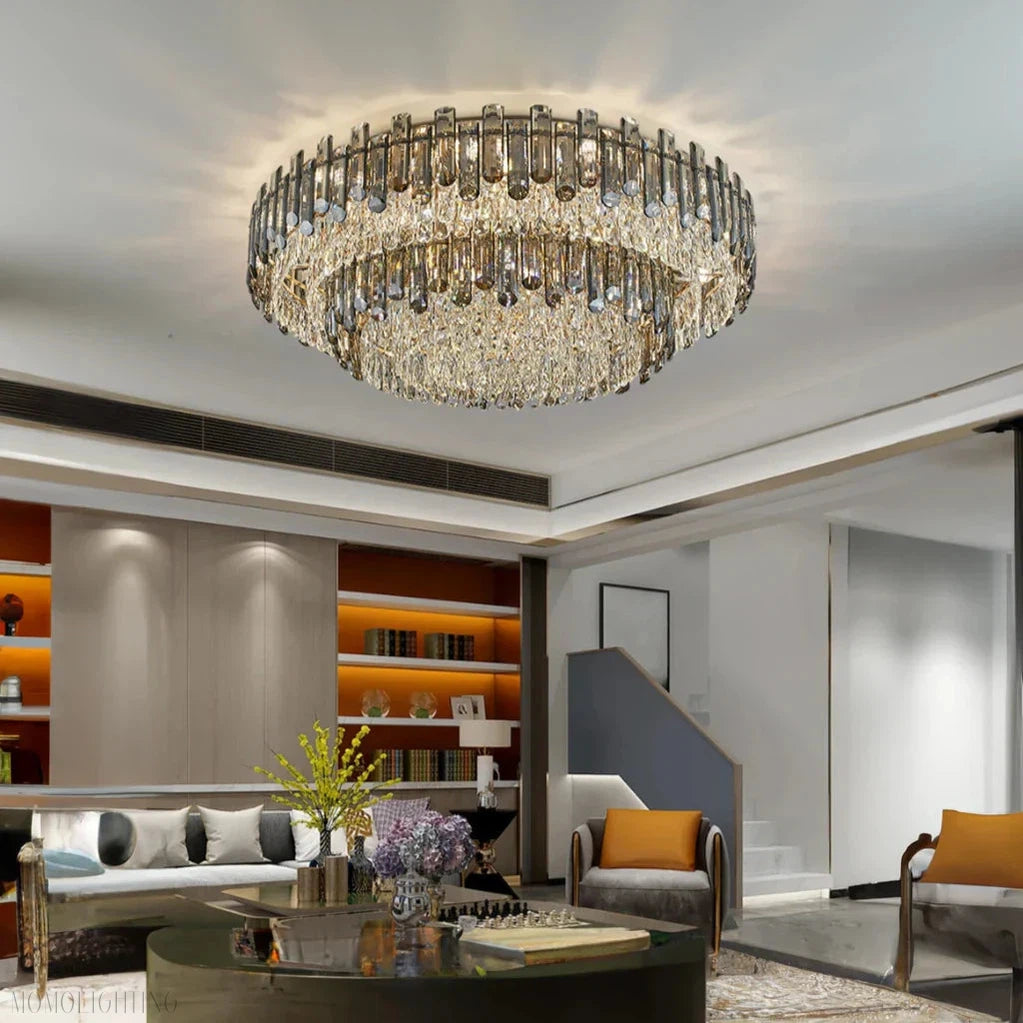 Arina Luxury Round Crystal Chandelier 31"-Momo Lighting