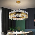 Arsen Crystal Round Chandelier-Momo Lighting