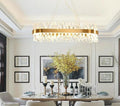 Arsenio Oval Crystal Chandelier-Momo Lighting