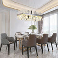 Arsenio Rectangular Crystal Chandelier-Momo Lighting