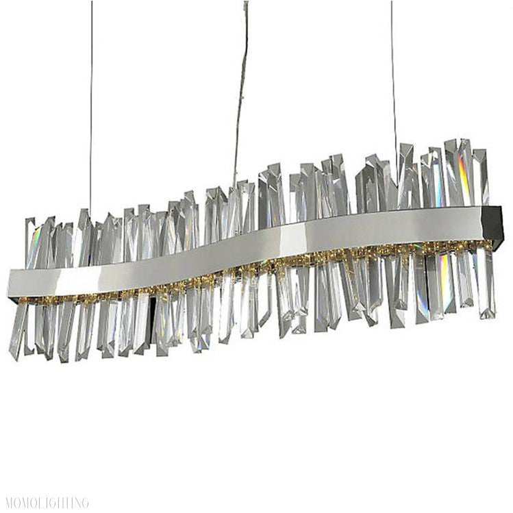 Arsenio Wave Crystal Chandelier-Momo Lighting