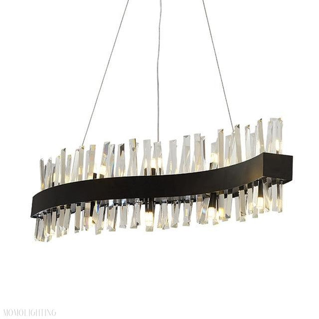 Arsenio Wave Crystal Chandelier-Momo Lighting